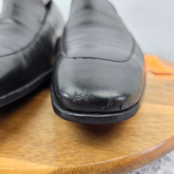 Hugo Boss Varmons Black Leather Casual Lifestyle Daily Slip On Loafers Mens 11 - Picture 8 of 16